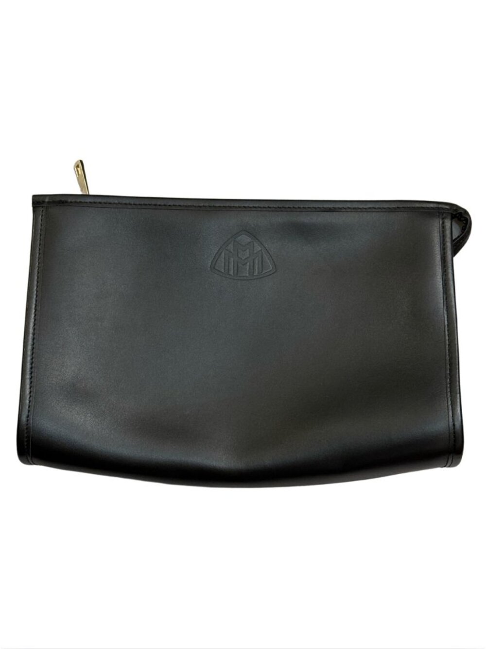 Maybach Black Leather Zip Travel Pouch Bag NWOT $432